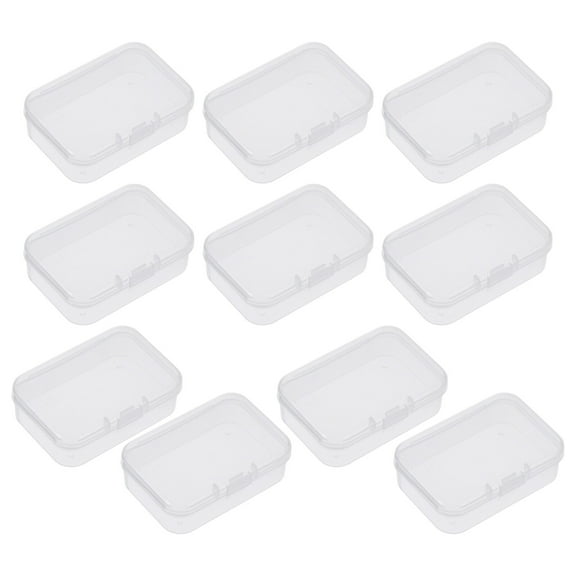 GARVALON 10Pcs Mini Case For Small Items Transparent Rectangular For Guitar Accessories