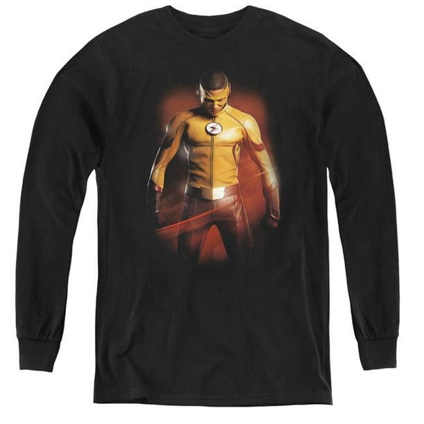 NewGroove - Flash & Kid Flash Youth Long Sleeve T-Shirt, Black - Large - Walmart.com - Walmart.com