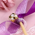 thumbnail image 5 of OUNONA 20Pcs Wedding Birthday Party Silk Lace Ribbon with Bells Streamers Wands Fairy Stick (Purple), 5 of 8