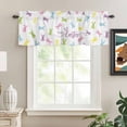 thumbnail image 2 of Bunny Easter Rod Pocket Curtain Valance, Spring Rabbits Modern Art Farmhouse Window Valance for Living Room, Bedroom, Kitchen 42"W x 12"L, 2 of 9