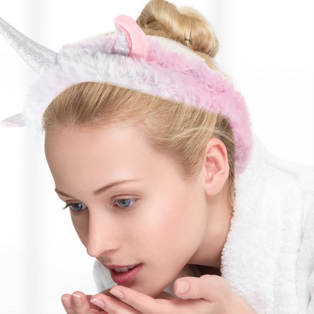 unbranded 2Ud Accesorios Unicornio Para En Diademas Confortables Para Lavado Y Cuidado Facial