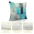 thumbnail image 4 of COMIO  Turquoise and Grey Art Artwork Contemporary Decorative Gray Home Decorative Throw Pillow Covers Cushion Covers for Bedroom Sofa Living Room, 4 of 5