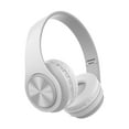 thumbnail image 2 of Gmogad Wireless Bluetooth Headphones with Noise Cancellation, Skin-Friendly, 9D Stereo, Long Battery Life, Supports Bluetooth, Plug-in Card, Cable Playback, Lightweight White, 2 of 9