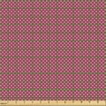 thumbnail image 2 of Ambesonne Polka Dot Fabric by the Yard Upholstery, Vintage Abstract Circles, 3 Yards, Dried Rose Blush and Purple, 2 of 5