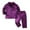 Purple, variant on Byoo Solid Toddler Girls Outfits Long Sleeve Button Down Shirt Pants Nightwear Comfy Soft Sleepwear for Kids