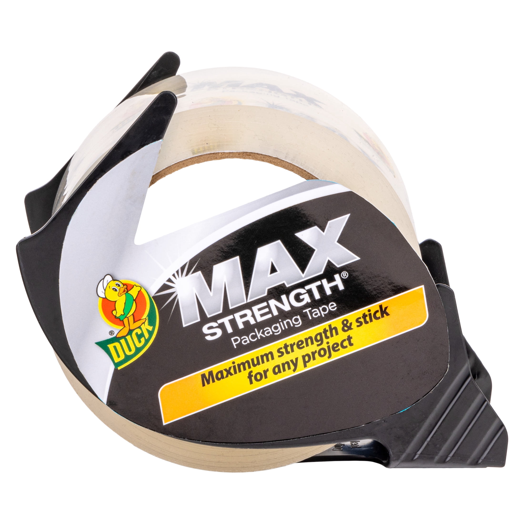 Duck Max Strength Clear Packaging Tape with Dispenser, 1.88 in. x 38.2 yd.