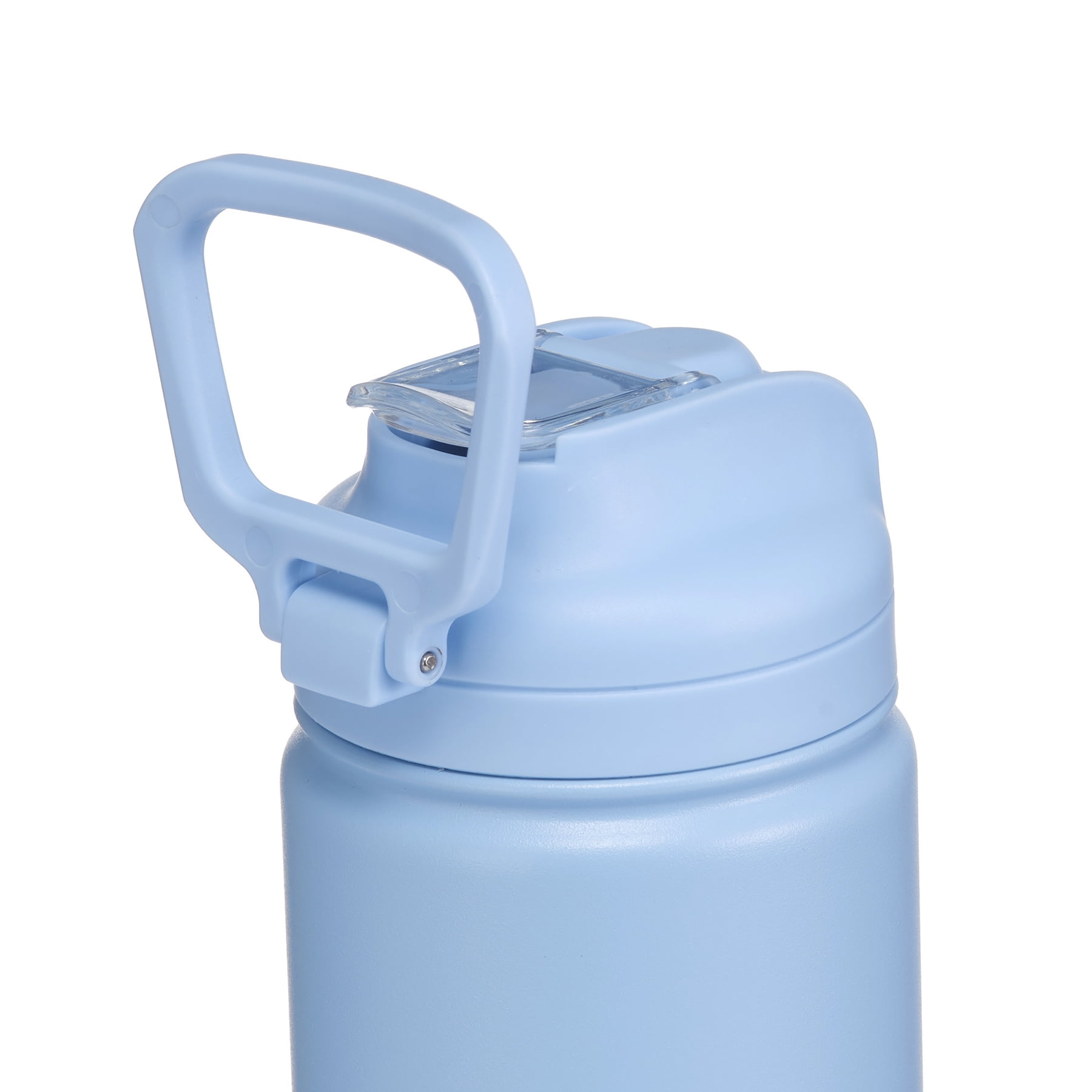Mainstays 24 fl oz Blue Essence Solid Print Insulated Stainless Steel Water Bottle with Flip-Top Lid
