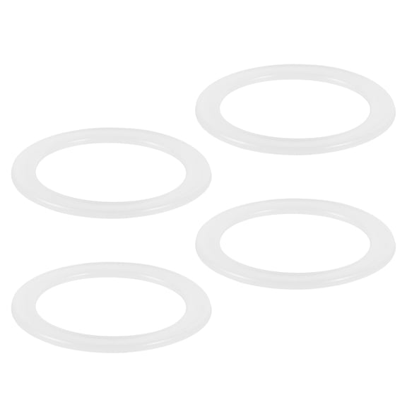 IDEANATEGRATE Lid Seal Gaskets Durable White Silicone 4Pcs 2.4X1.8In