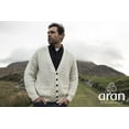 thumbnail image 2 of Irish Cardigan for Men 100% Premium Merino Wool Aran Sweater Made in Ireland, 2 of 7