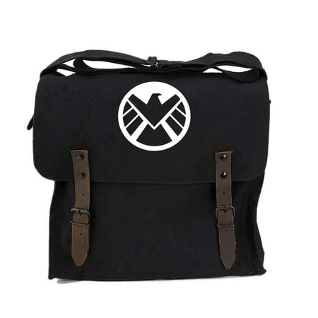 Marvel Agents of Shield Logo Vintage Style Canvas Military Medic Shoulder (Best Medics In The Military)