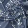 thumbnail image 5 of Ambesonne Nautical Valance Pack of 2, Striped Anchor Silhouettes, 42"X12", Slate Blue and Off White, 5 of 5