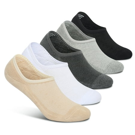 

Henwarry Women s Thick Cushion Low Cut Cotton Athletic Socks Running Mesh No Show Socks-5 Pairs