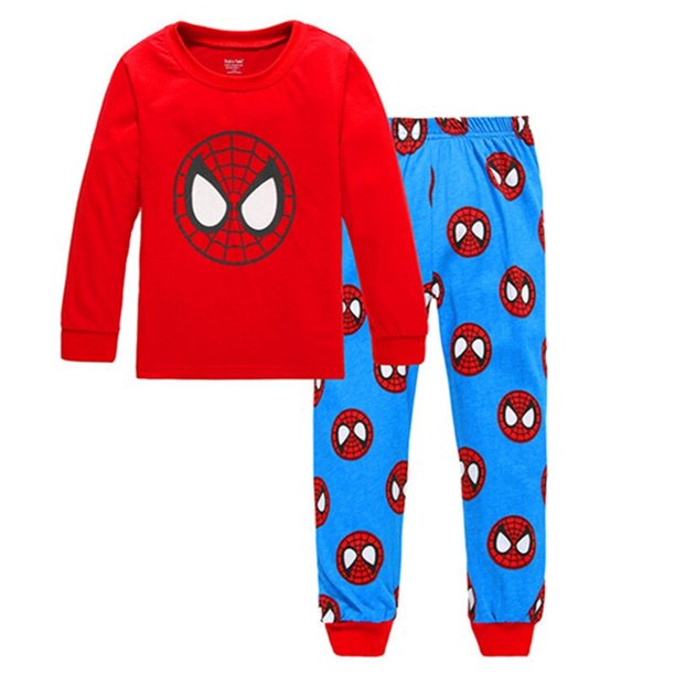 Bebé niño Mickey ropa Minnie pijamas para niño Spiderman pijamas de manga larga conjunto niños ropa de dormir otoño niñas Pyjama5T Gao Jinjia LED