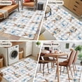 thumbnail image 5 of 3'x5' Rug for Living Room Bedroom, Easter Washable Area Rugs Non-Slip Carpet Mats, Spring Cute Bow Rabbit Grey White Buffalo Plaid Indoor Low Pile Area Rug Runner for Kitchen, Mudroom, 5 of 8