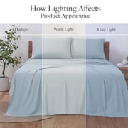 Modern Threads 4-Piece Solid Microfiber Adult Sheet Set, Blue Mist, Queen