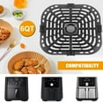 thumbnail image 4 of Air Fryer Replacement Tray for Instant Pot Vortex 6 in 1 6 QT, Original Air Fryer Accessories Grill Pan Crisper Plate Rack Parts, Dishwasher Safe, 4 of 7