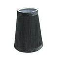 thumbnail image 4 of Aspen Creative 32651-2 Small Hardback Empire Shape Chandelier Clip-On Lamp Shade Set (2 Pack), Transitional Design in Grey & Black, 4" bottom width (2 1/2" x 4" x 5"), 4 of 7