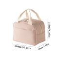thumbnail image 2 of Corduroy Insulated Lunch Bag Portable Waterproof Oil Proof Lunch Box Tote for Work Travel, 2 of 8