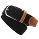 thumbnail image 2 of Hombres Mujeres Cinturón de lona de punto Cinturón web unisex Hebil de Negro Colcomx Cinturones de lona casuales para hombres, 2 of 5