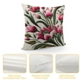thumbnail image 4 of COMIO  Farmhouse Tulip Tufted Throw Pillow Cover Spring Floral Pillowcase Soft Square Cushion Case for Sofa Couch Bed Chair White, 4 of 5