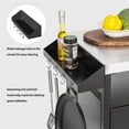 thumbnail image 6 of OuterMust Grill Outdoor BBQ Prep Cart with Wheels Moveable Outdoor Kitchen Cabinet Stainless Steel Top Storage Cabinet, 6 of 8