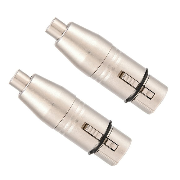 XLR to  Adapter, 2Pcs XLR 3 Pin Female to  Female Connector High Conductivity Gender Changer Audio Coupler Connector Audio Microphone Connector Adapter
