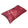 thumbnail image 3 of Kll Abstract Red Marble Pillow Covers Envelope Closure,Super Soft And Cozy Fuzzy Fleece Pillow Case Cover 16"X24", 3 of 9
