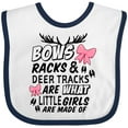 thumbnail image 3 of Inktastic Hunting Season Bows Racks & Deer Tracks Girls Baby Bib, 3 of 4
