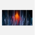 thumbnail image 2 of Fractal Fire in Light Blue - Abstract Canvas Art Print, 2 of 3