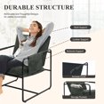 thumbnail image 4 of CQSXDA Modern Design Metal Frame Accent Chair with Upholstery, Reading Armchair for Living Room and Bedroom Use, Dark Gray, 4 of 8