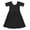 04_Black, variant on QUOTAY Girls Solid Color Round Neck Short Sleeve Casual Pocket Dress for Kids Comfortable Everyday Age 3-12 Toddler Dress 04_Black,110