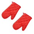 thumbnail image 1 of Oleegame 2 Pcs Gants de Four à Pot Protection Micro-Ondes Mitaines de Cuisson Cuisine, Salle à Manger & Bar Rouge, 1 of 2