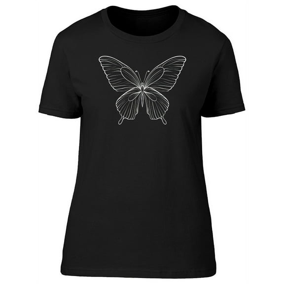 B&W Butterfly Silhouette T-Shirt Women -Image by Shutterstock, Female Small