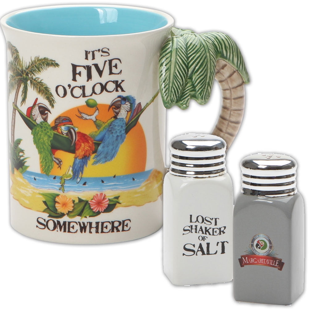 (Set) Margaritaville Lost Shaker Of Salt Shakers & 5 O ...