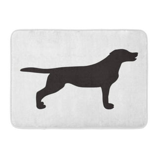 Jensendistributionservices Black Labradors in the Snow Indoor or Outdoor Mat;  18 x 27 MI893026