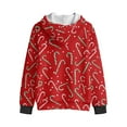 thumbnail image 5 of Uorisanigo Zip Up Hoodie Zipper Christmas Candy Cane Jackets for Boys and Girls Fall Winter Long Sleeve Sweatshirt Pullover Tops Lightweight Kids Hoodies Shirts Clothes, 5 of 8