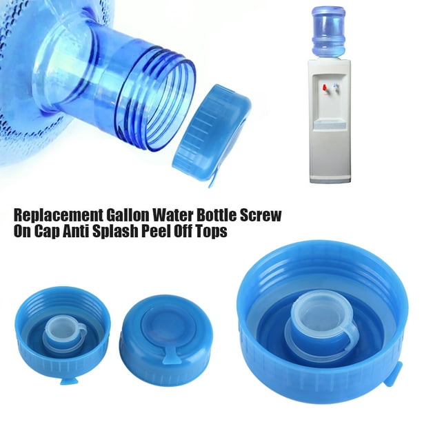 Herwey Bouchons de bouteille d'eau de gallon, couvercle de bouteille d'eau  de gallon, 5pcs bleu vis de bouteille d'eau potable de gallon sur le  couvercle anti-éclaboussures 