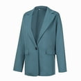 thumbnail image 5 of DondPO Blazers for Women Top Jacket Ladies Wear Loose Sleeve Top Casual Blouse Women Long Women's Blouse Blazers for Women Business Casual Work Office Suit Jackets Blue M, 5 of 7