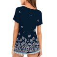 thumbnail image 3 of DYMADE Women Round Neck Loose Print Casual Short Sleeve T-Shirt Top, 3 of 5