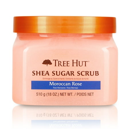 Tree Hut Shea Sugar Scrub Moroccan Rose, 18oz, Ultra Hydrating and Exfoliating Scrub for Nourishing Essential Body (Best Body Scrub For Dry Skin)
