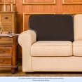 thumbnail image 5 of Subrtex Stretch Back Cushion Cover Check Plaid Couch Backrest Slipcover (T-2PC+Rectangle, Chocolate), 5 of 7