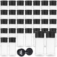 thumbnail image 2 of 100 Pcs 2 fl oz 60 ml Clear Plastic Spice Jars with Black Shaker Lids, Refillable Seasoning Containers for Kitchen, Pantry, Herbs, Spices, Powder Storage, 2 of 6
