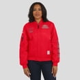 thumbnail image 4 of Women's WEAR by Erin Andrews Red Kansas City Chiefs Patch Full-Zip Bomber Jacket, 4 of 5
