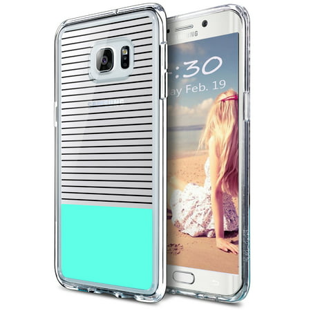 Galaxy S6 Edge Plus Case,ULAK Clear Slim Shock Absorption Bumper Hard Case for Samsung Galaxy S6 Edge Plus - Minimal Mint
