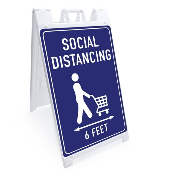 SignMission OS-NS-D-710-25595 Coronavirus Notice Sign - 6 ft. Social Distancing