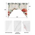 thumbnail image 5 of Red Mushrooms Swag Valances for Windows, Small Curtains Drapes, Eucalyptus Leaves Summer Botanical Rustic Kitchen Window Curtains Over Sink Window Treatment Valance for Bedroom/Bathroom 56"x36", 5 of 5