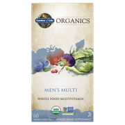 Garden of Life Organics Men's Multi, Whole Food Multivitamin, 60 Tablets