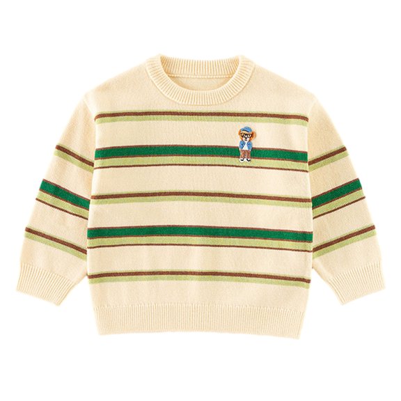 LYMAYTER Kids Baby Boys Wear Warm Jumper for Baby Fall and Winter Toddler Knit Sweater 1-8 years