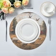 thumbnail image 3 of WOBOGO Sheep Pasture Round Placemats Set of 1 Heat Resistant Washable Kitchen Table Decorations 15.4in, 3 of 7