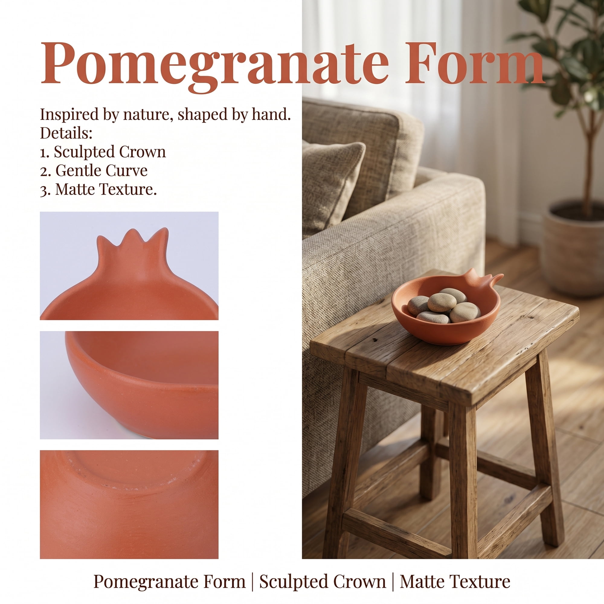 Unique Bargains Ceramic Pomegranate Decorative Bowl for Jewelry Red 4.4"L x 3.7"W x 1.2"H